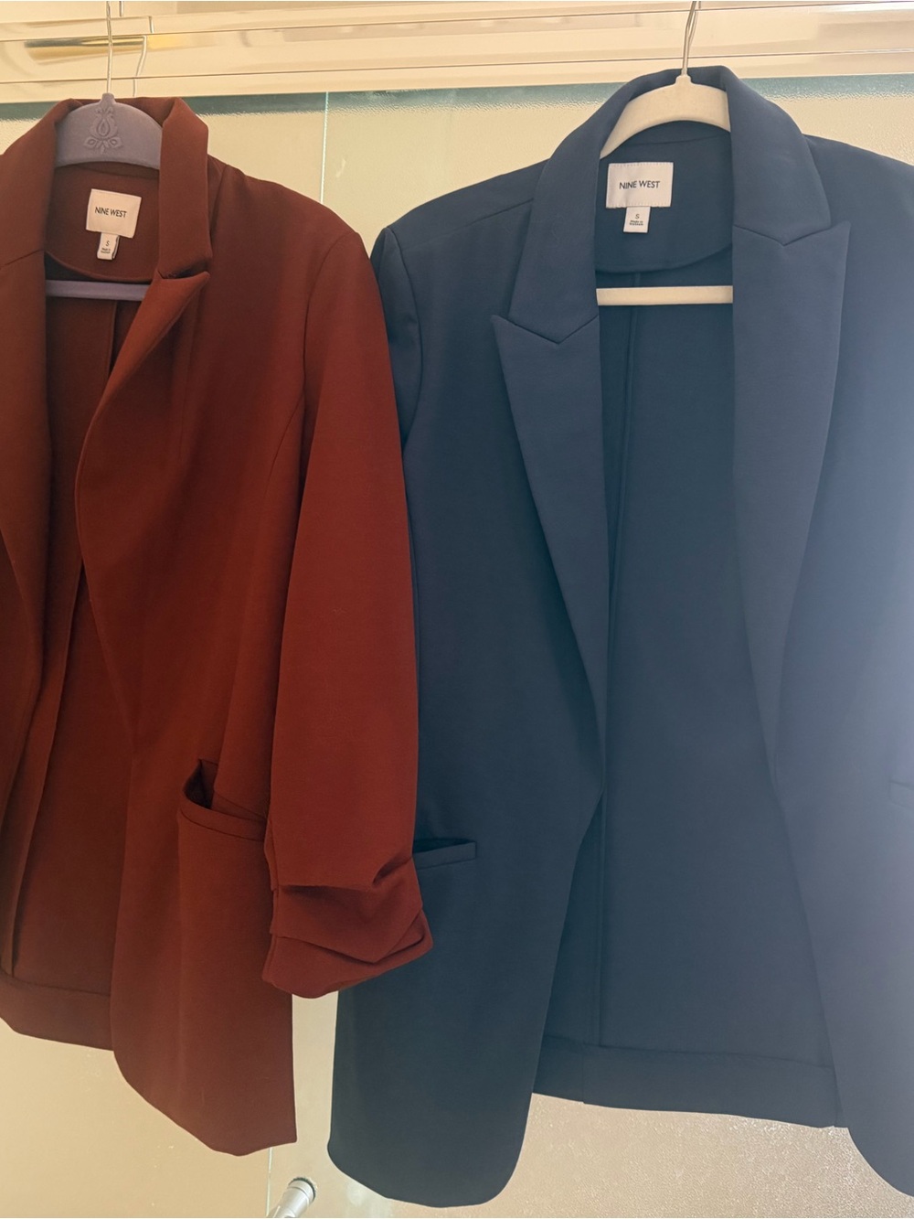 Nine West Women’s Rust Red and Navy Blazer Duo. Small. Navy and rust